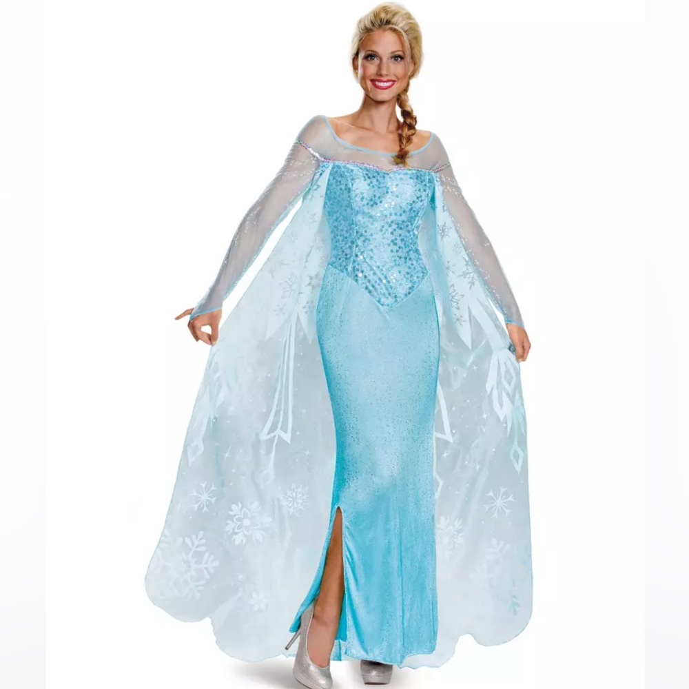 Disney Elsa Ice Blue Sequin Gown Costume